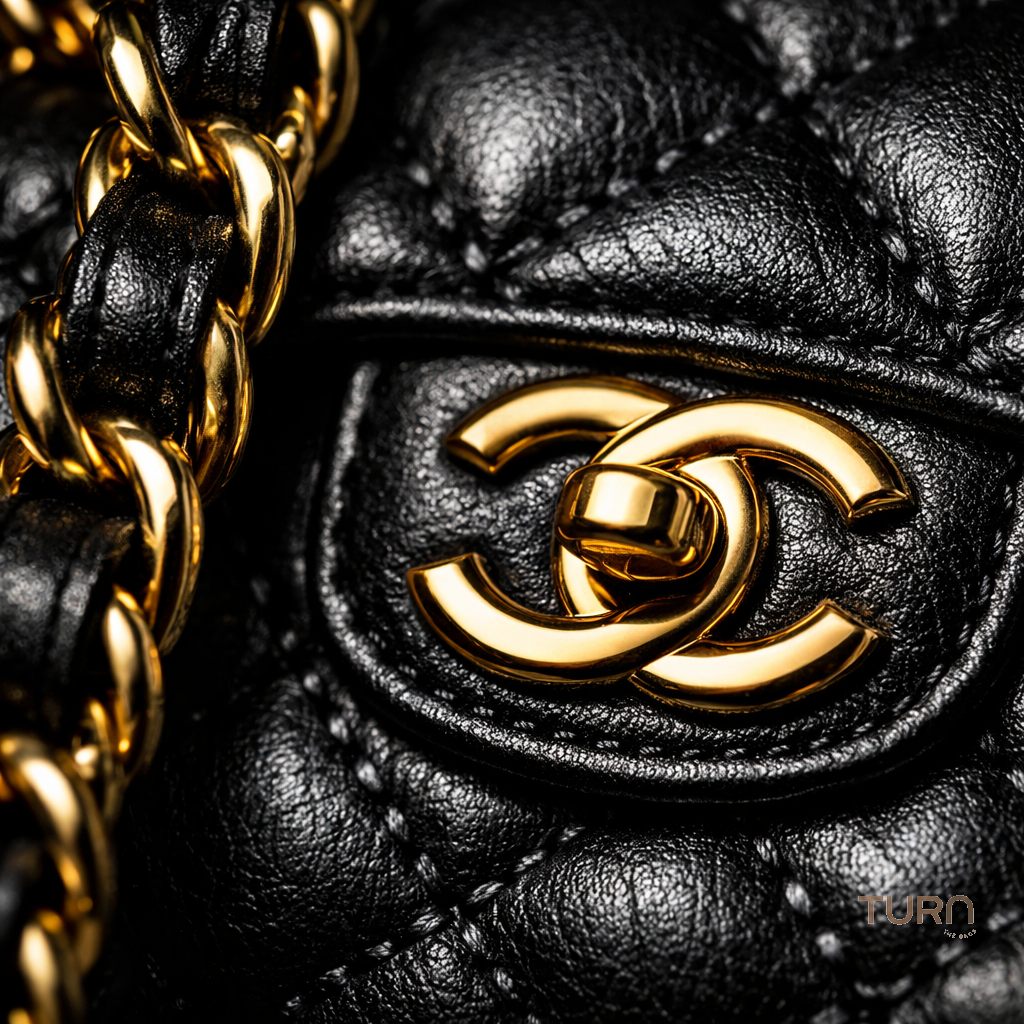 Detail Chaine Doree Sac Matelasse Luxe | Turn The Bags