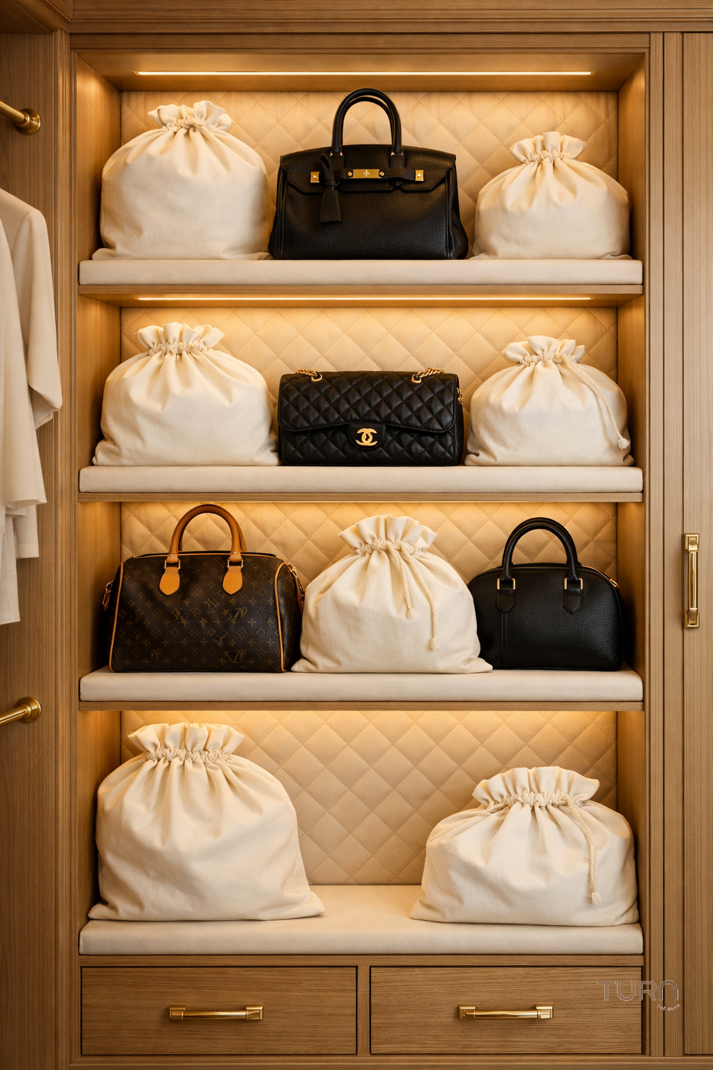 Rangement Stockage Sacs Luxe Dressing Housse | Turn The Bags