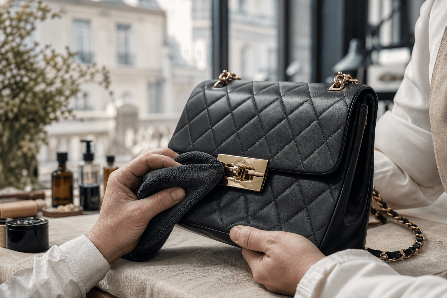 Réparation sac Burberry Lola Paris — couture atelier Turn The Bags