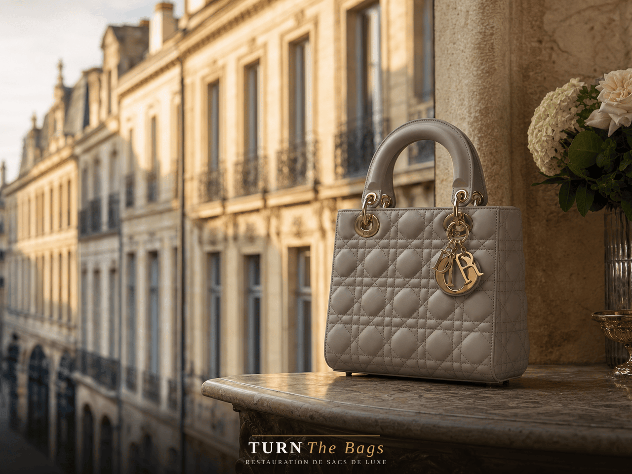 Sac Dior restauré à Bordeaux, quartier du Triangle d’Or