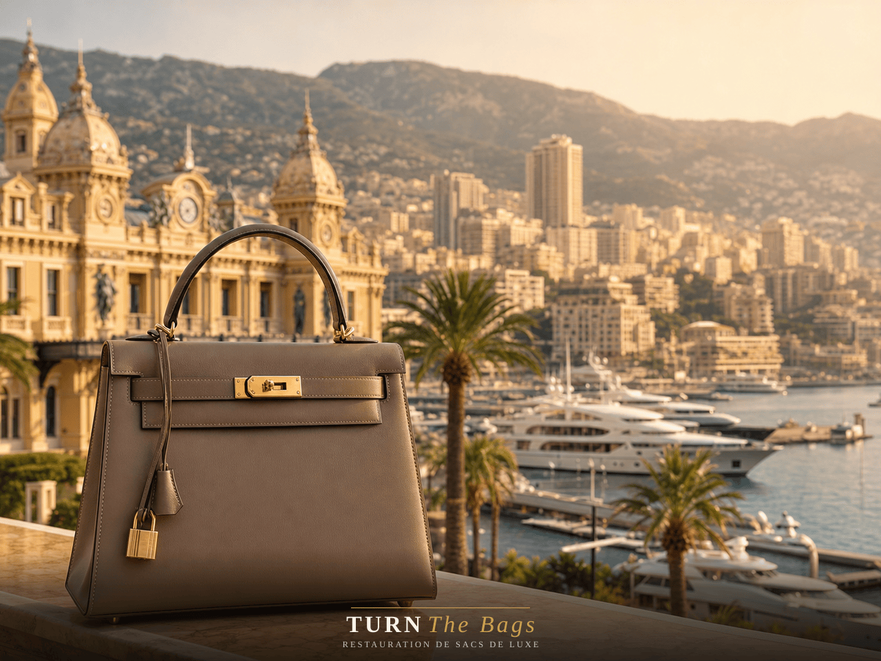 Sac Hermès restauré à Monaco, quartier de Monte-Carlo