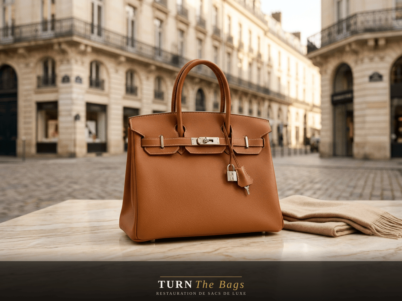 Sac Hermès restauré à Nantes, quartier Graslin