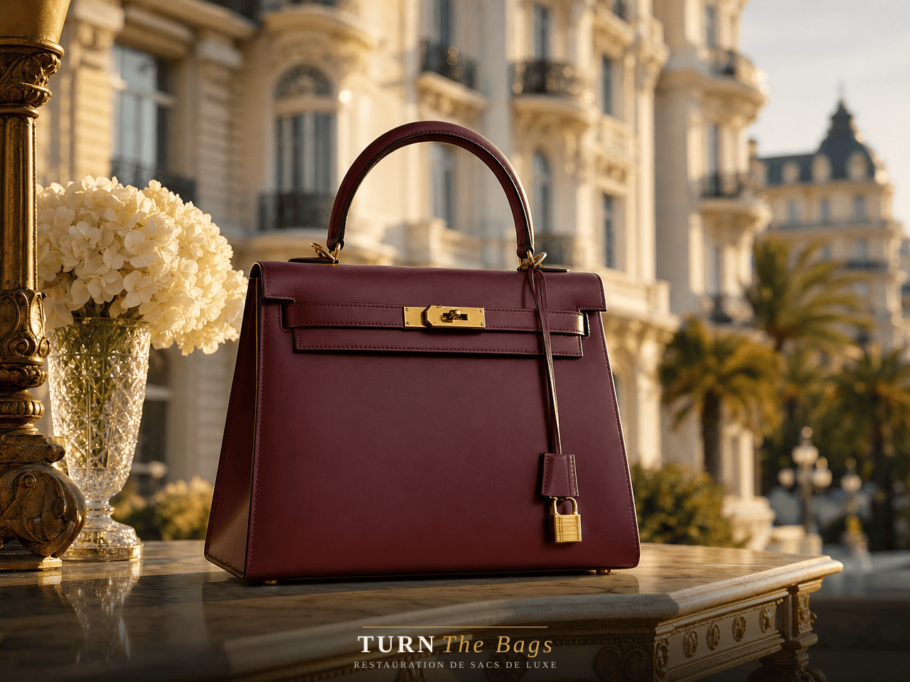 Sac Hermès restauré à Nice, quartier du Carré d’Or