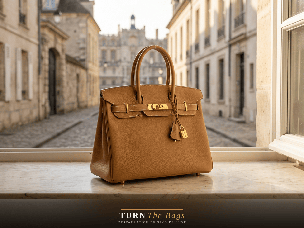 Sac Hermès restauré à Saint-Germain-en-Laye, quartier du Château