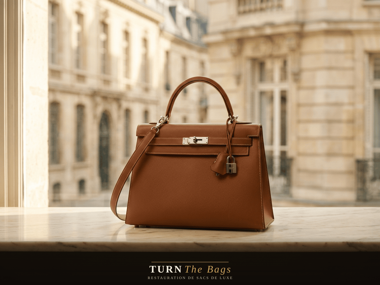 Sac Hermès restauré à Versailles, quartier Notre-Dame