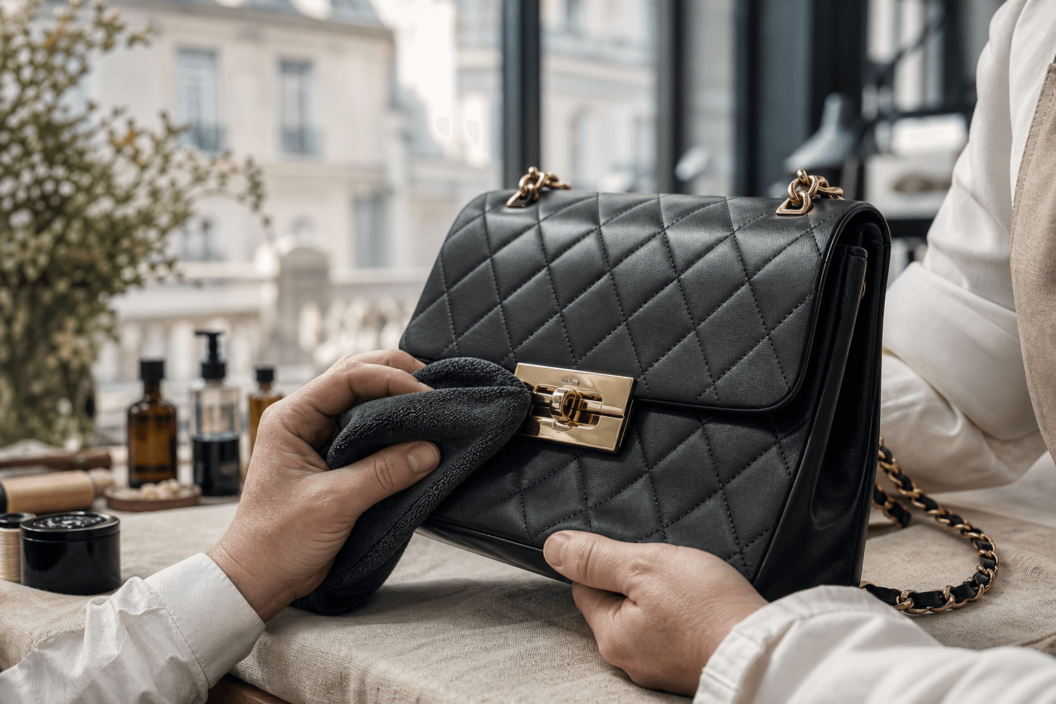 Réparation sac Prada Symbole Paris — hero atelier Turn The Bags