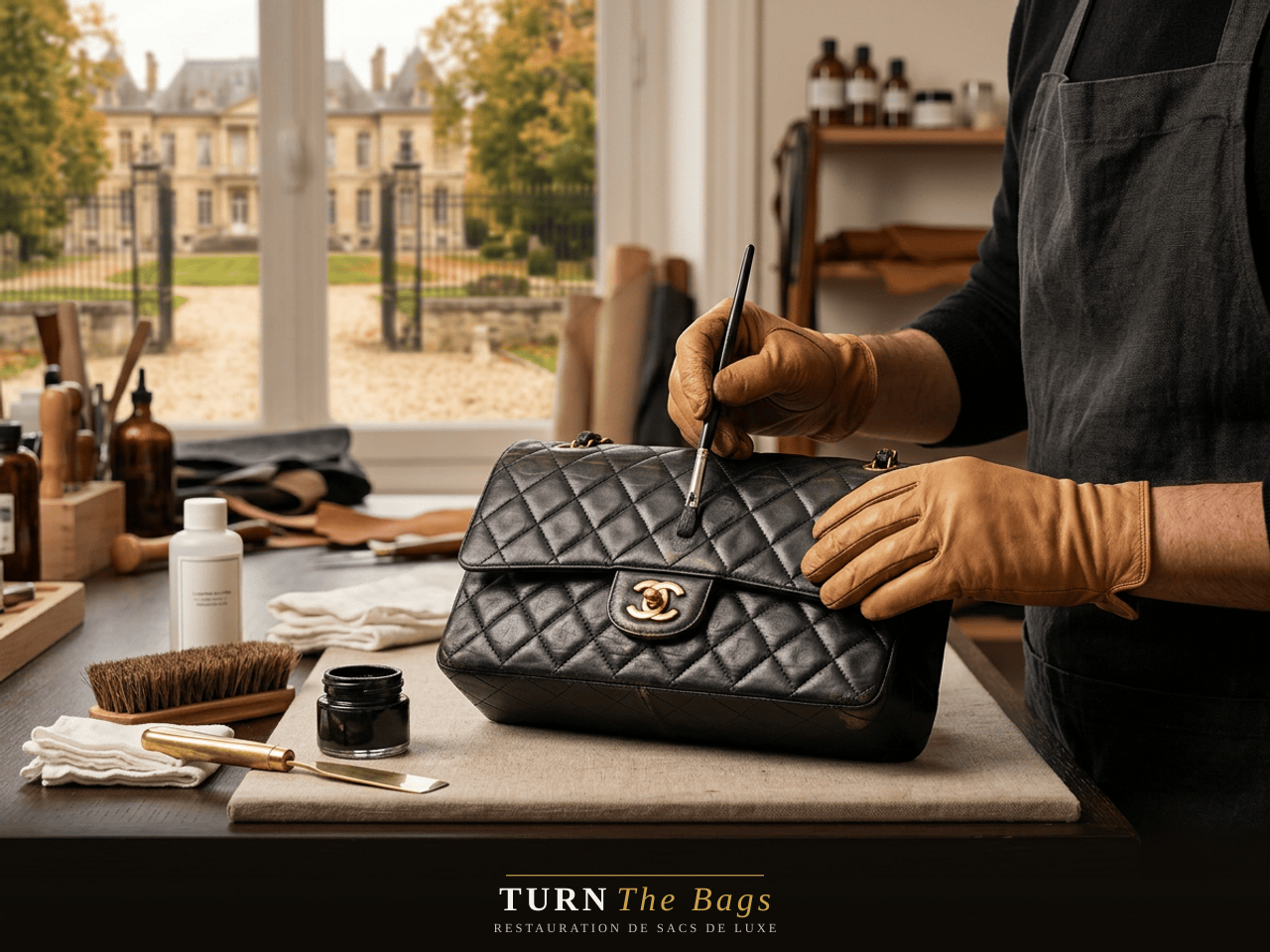 Recoloration d'un sac Chanel pour une cliente mansonnienne