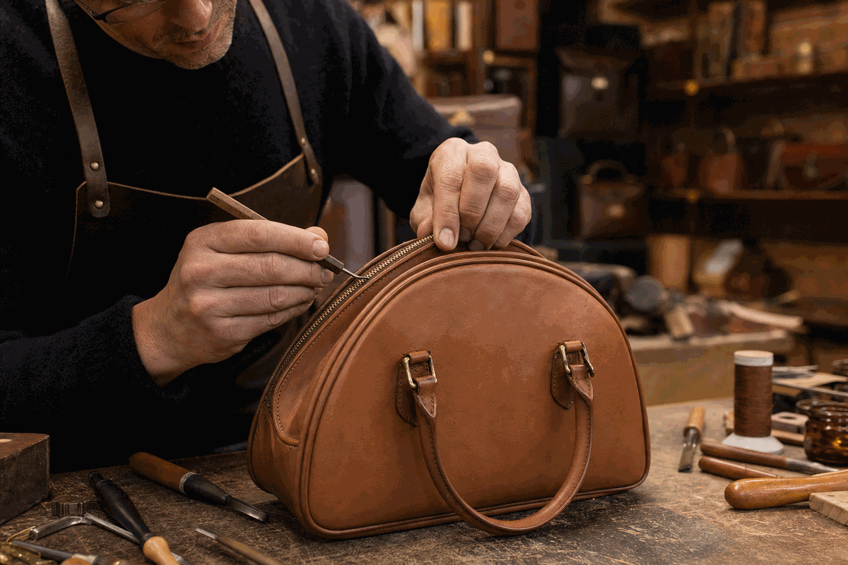 Réparation sac Hermès Bolide Paris atelier