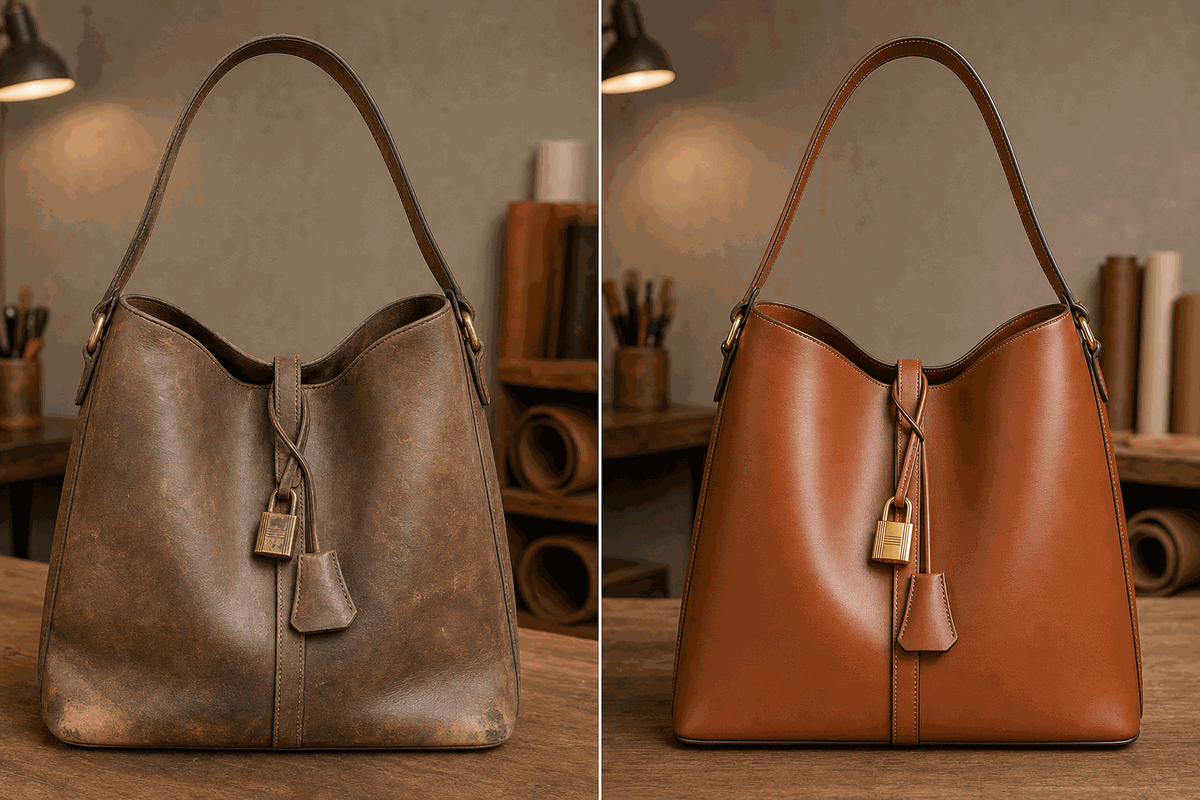 Avant après restauration Picotin intérieur cuir taches