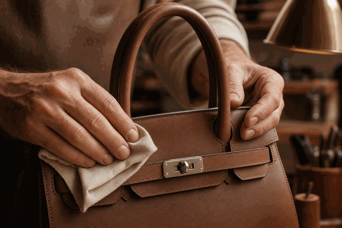 Tarif réparation sac Hermès — Anses & fermoir — 170 €